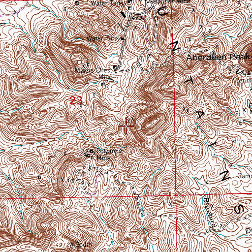 Topographic Map of Federal Resources Corporation Mine, NM