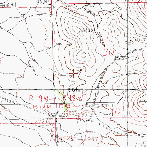 Topographic Map of Black Streak Claim, NM