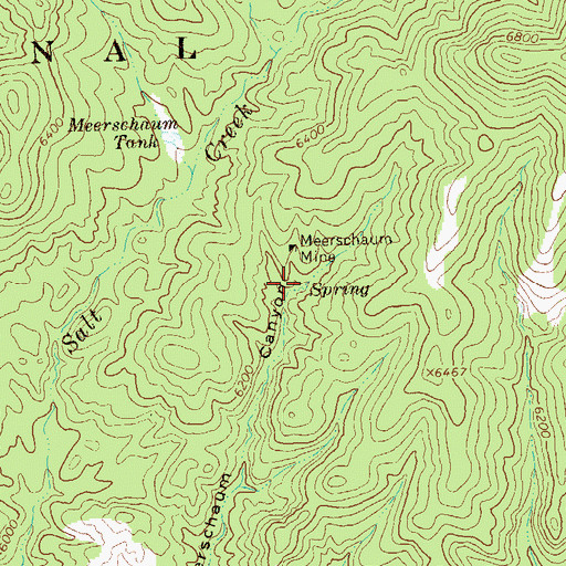 Topographic Map of Little Victor Tunnel, NM