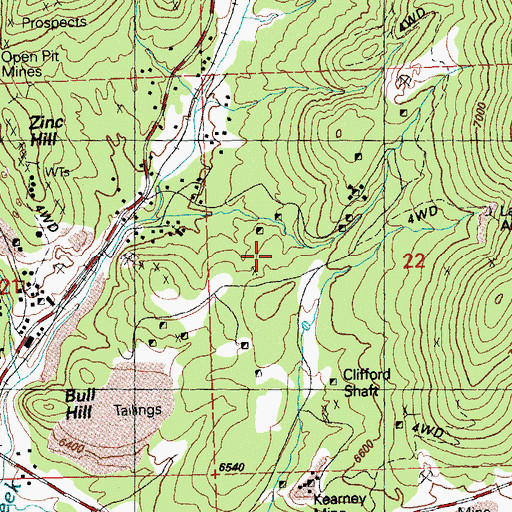 Topographic Map of Philadelphia Mine, NM