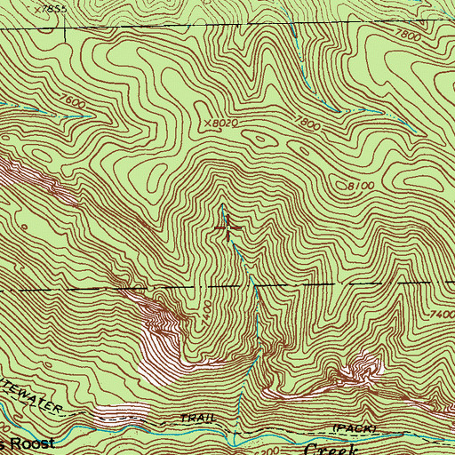 Topographic Map of Iron Group Mine, NM