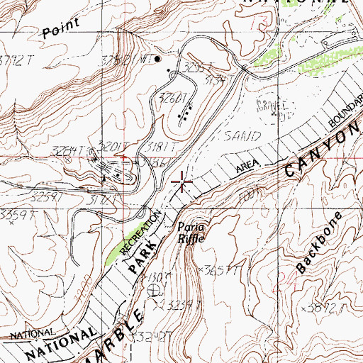 Topographic Map of Paria River, AZ