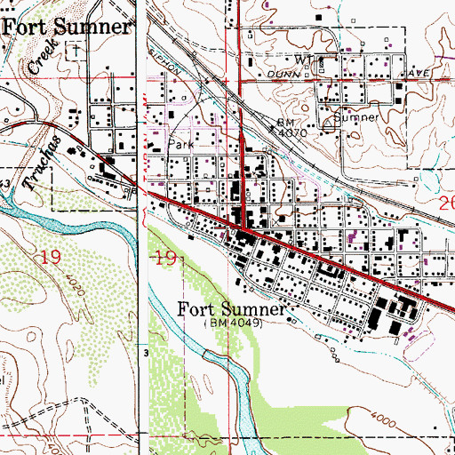 Topographic Map of First Assembly of God Church, NM