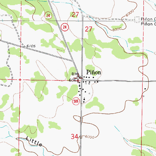 Topographic Map of First Baptist Church, NM
