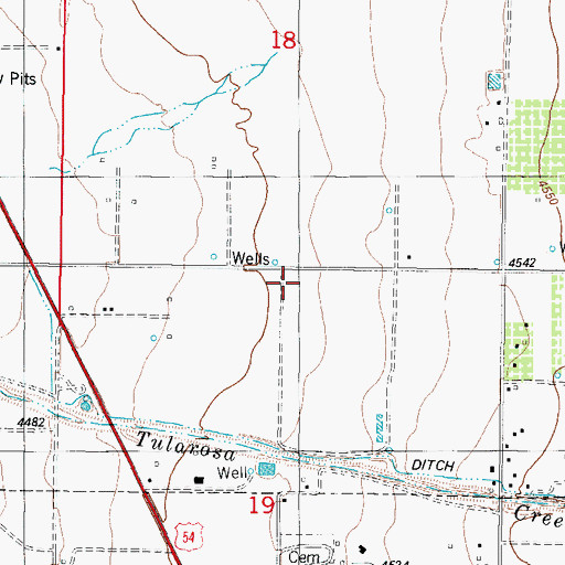 Topographic Map of First Baptist Church, NM