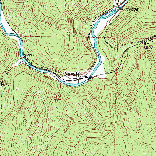 Topographic Map of Saint Berard Parish, NM