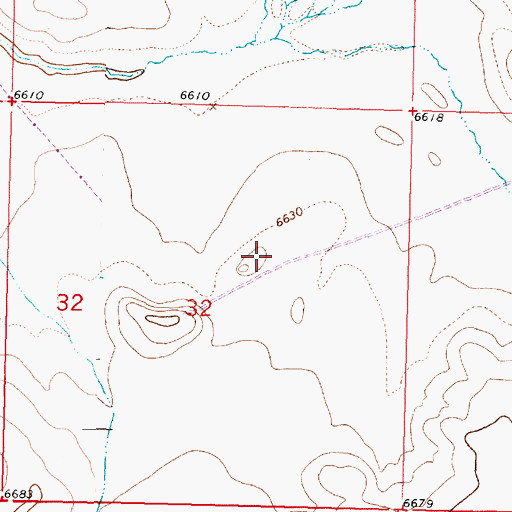 Topographic Map of Star Lake 1 Water Well, NM