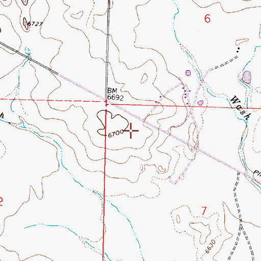 Topographic Map of DH-OE-1A Water Well, NM