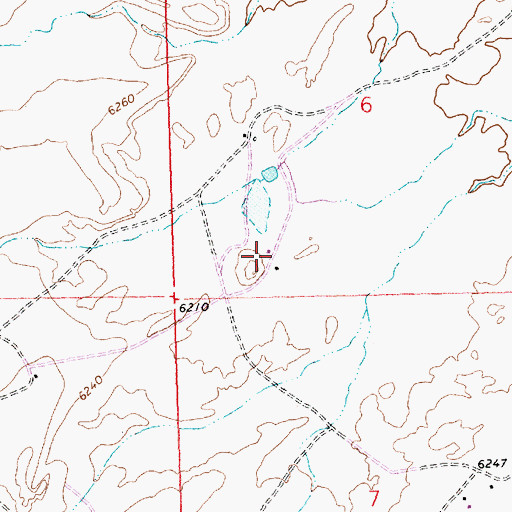 Topographic Map of SJ-254 Water Well, NM