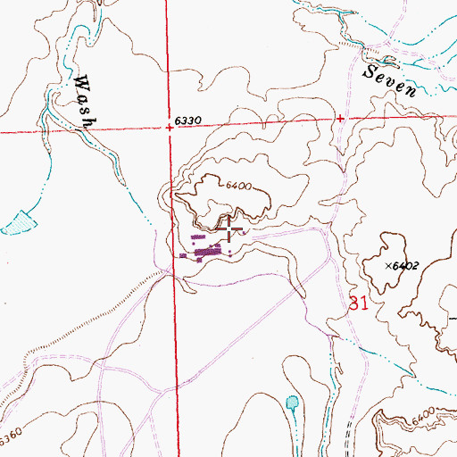 Topographic Map of SJ-104-X Water Well, NM