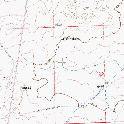 Topographic Map of Artesian Number 6 Water Well, NM
