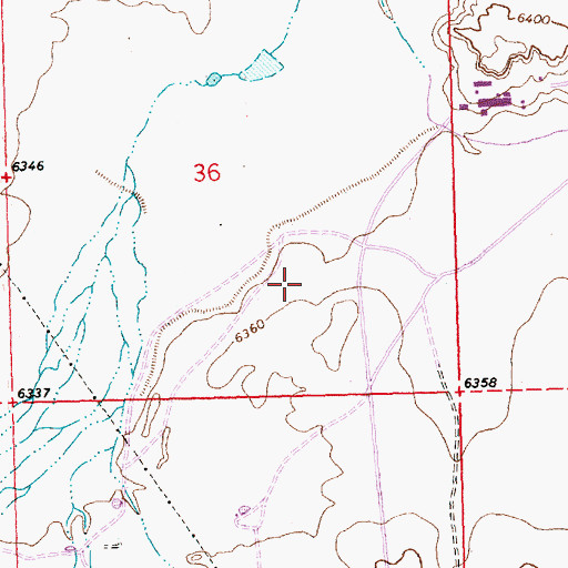 Topographic Map of 19-12-36-314-8 Water Well, NM