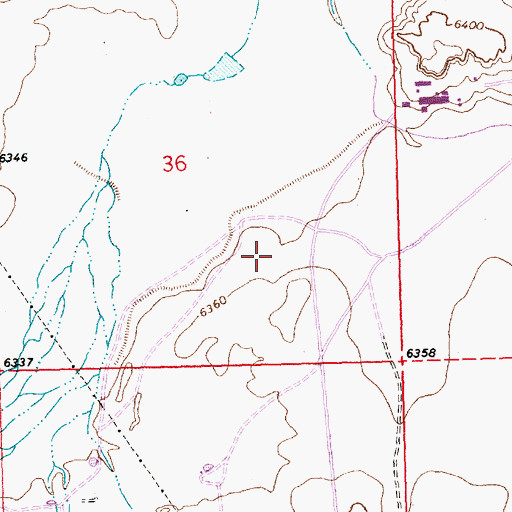 Topographic Map of 19-12-36-314-5 Water Well, NM