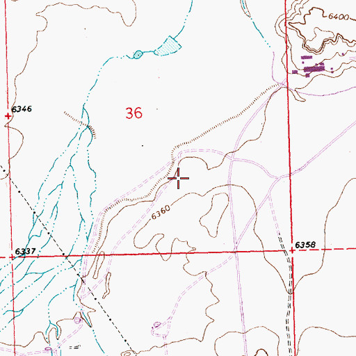 Topographic Map of 19-12-36-314-9 Water Well, NM
