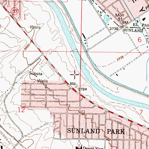 Topographic Map of NM4912513 Water Well, NM