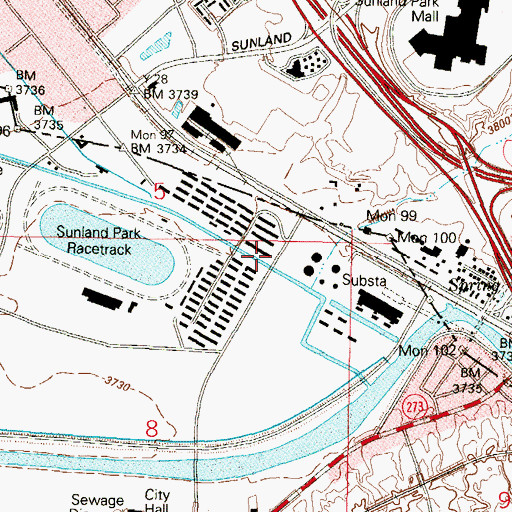 Topographic Map of NM4912508 Water Well, NM