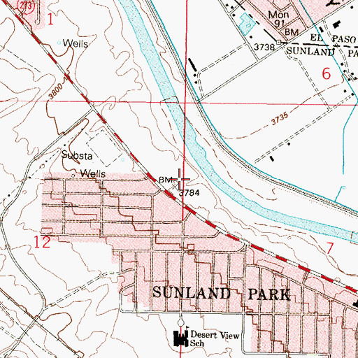 Topographic Map of Test 10 Water Well, NM