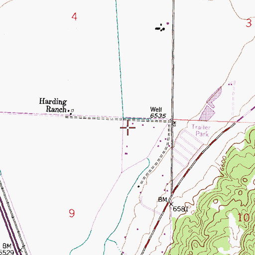 Topographic Map of 10054 Water Well, NM