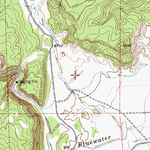 Topographic Map of 10083 Water Well, NM