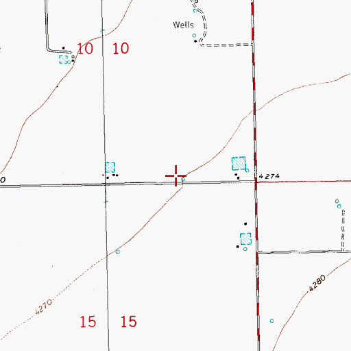 Topographic Map of 10413 Water Well, NM