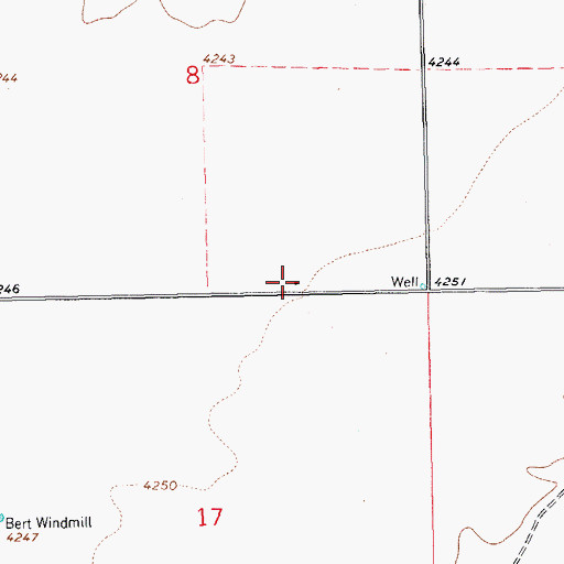 Topographic Map of 10096 Water Well, NM