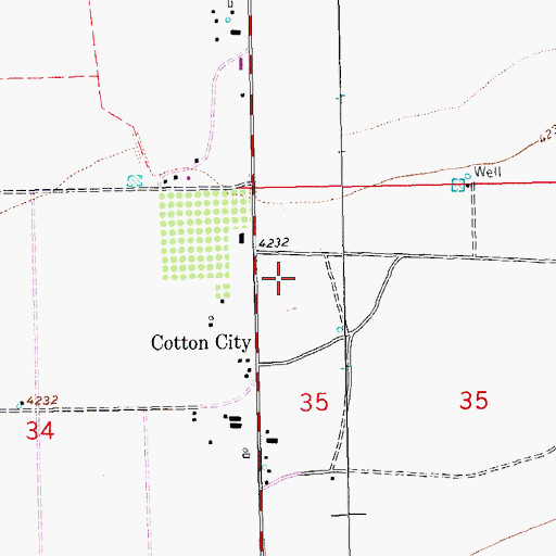 Topographic Map of 10082 Water Well, NM