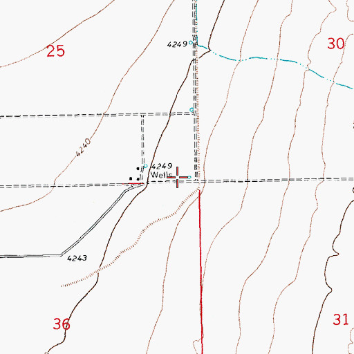 Topographic Map of 10073 Water Well, NM
