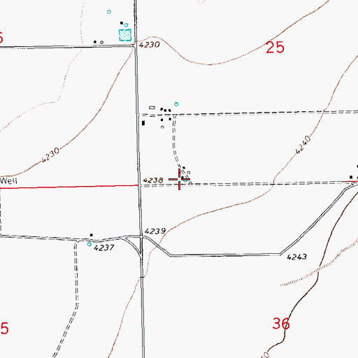 Topographic Map of 10070 Water Well, NM