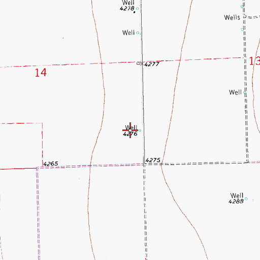 Topographic Map of 10026 Water Well, NM