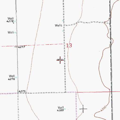 Topographic Map of 10333 Water Well, NM