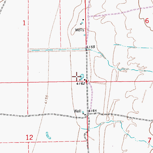 Topographic Map of 10032 Water Well, NM