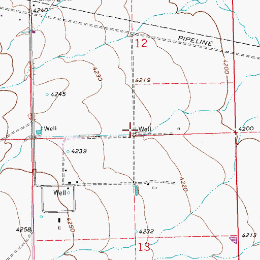 Topographic Map of 10007 Water Well, NM