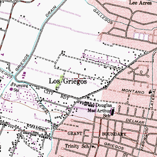 Topographic Map of Montano 3 Medium Water Well, NM