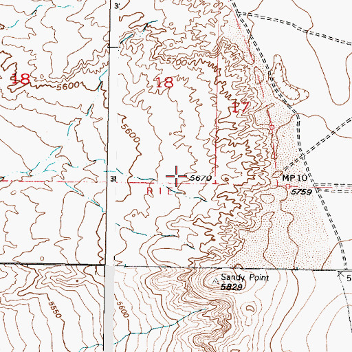 Topographic Map of MW-2 Water Well, NM