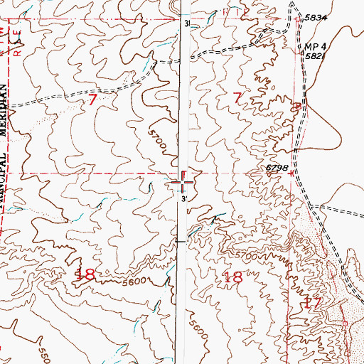 Topographic Map of MW-3 Water Well, NM