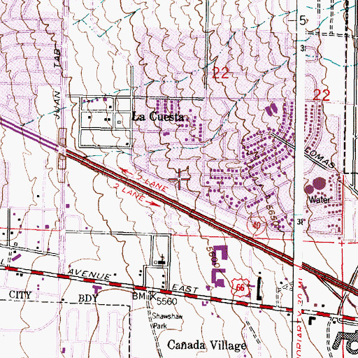 Topographic Map of Lomas 1 Water Well, NM