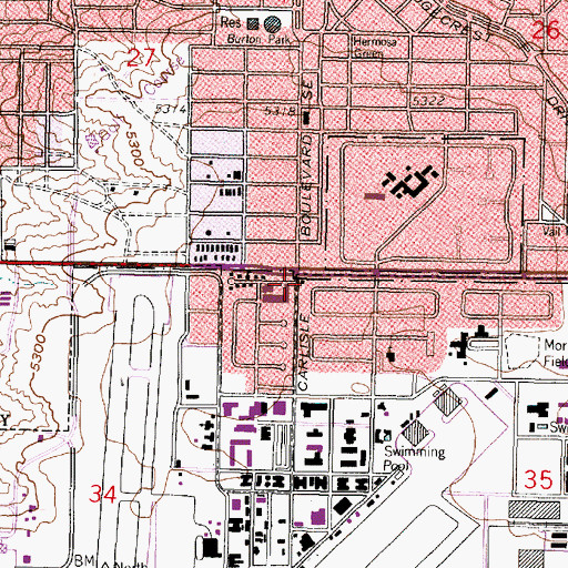 Topographic Map of Kirtland Air Force Base 1 Water Well, NM