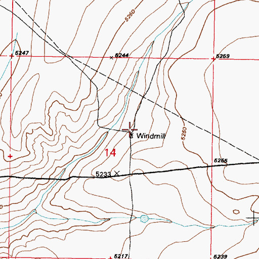 Topographic Map of ISL ECW 3 Water Well, NM