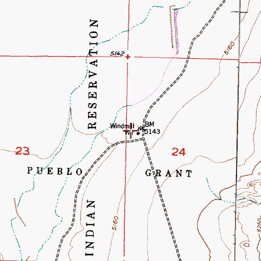 Topographic Map of ECW 7 Water Well, NM