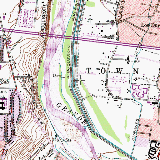 Topographic Map of Duranes 5 Water Well, NM