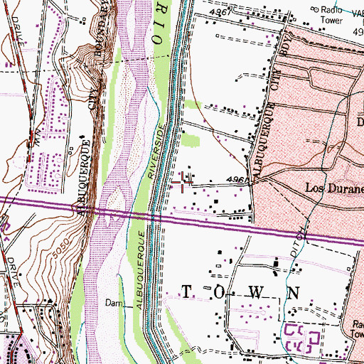 Topographic Map of Duranes 3 Water Well, NM