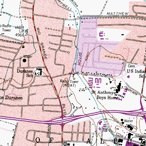 Topographic Map of Duranes 1 Water Well, NM