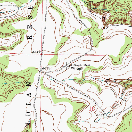 Topographic Map of Caoncito 5 Water Well, NM