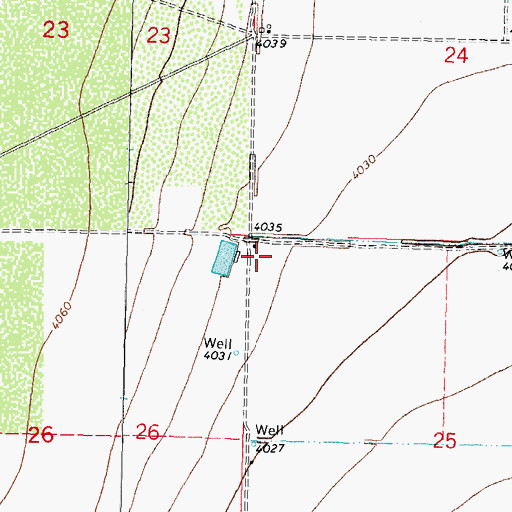 Topographic Map of 01058 Water Well, NM