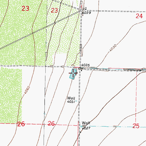 Topographic Map of 10411 Water Well, NM