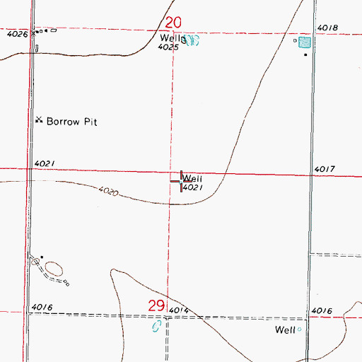 Topographic Map of 10401 Water Well, NM