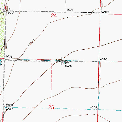 Topographic Map of 10409 Water Well, NM