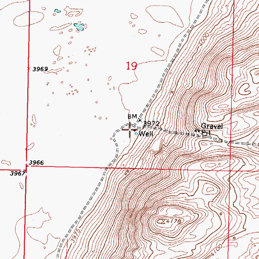 Topographic Map of 01021 Water Well, NM