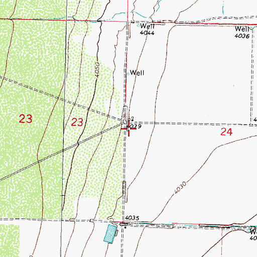Topographic Map of 10408 Water Well, NM