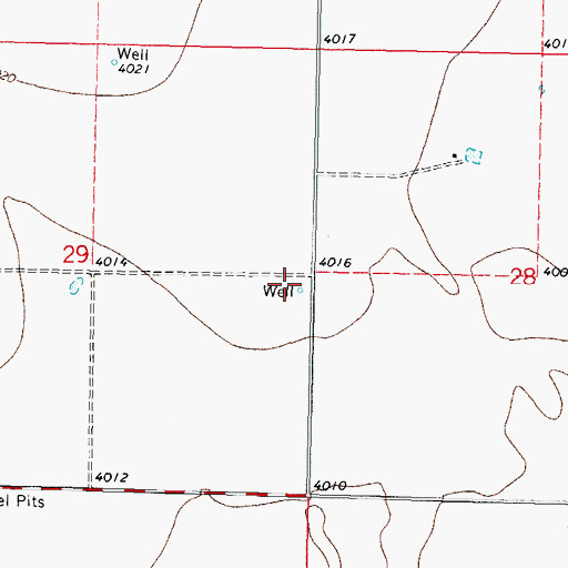 Topographic Map of 01044 Water Well, NM